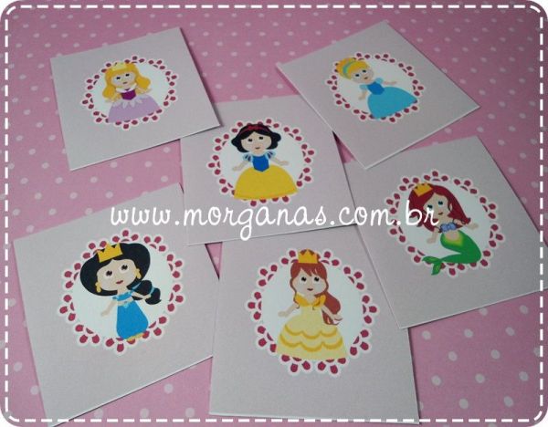 Princesas Rótulo para Bis ou Baton