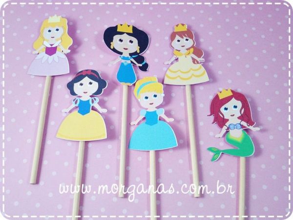 Princesas Palito para Vasinhos ou Cupcakes