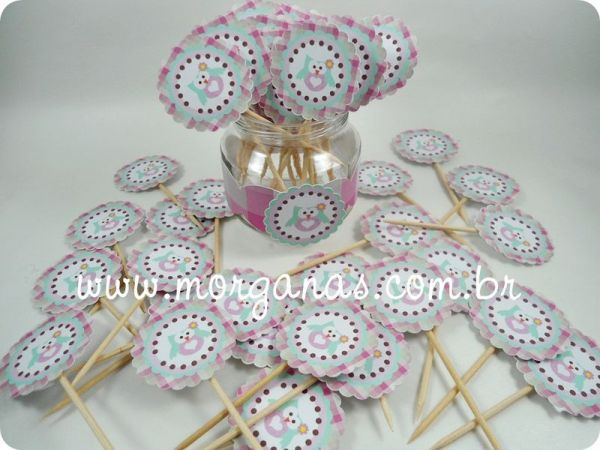 Topper para doce ou cupcake corujinhas